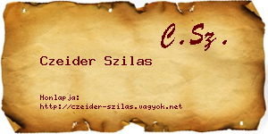 Czeider Szilas névjegykártya